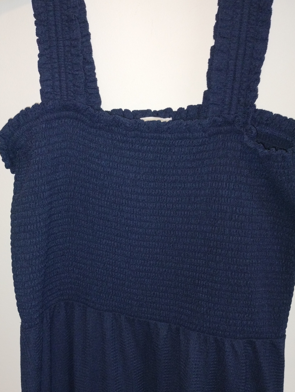 Michael Kors Navy Textured Smocked Sundress Plus Size